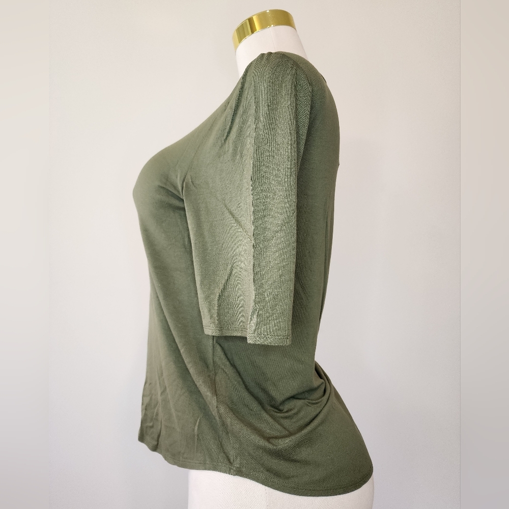 Cupio Cypress Green Cozy Short Sleeved Shirt - Picture 5 of 11
